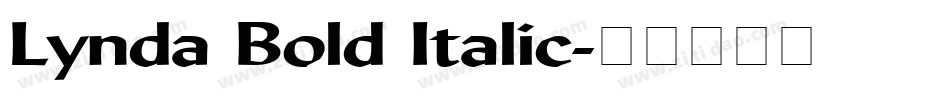 Lynda Bold Italic字体转换